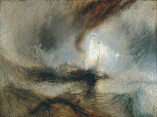 schilderij van Turner: schipbreuk