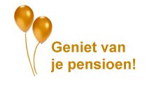 kaart voor pensionering