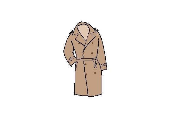 een trenchcoat = una gabardina