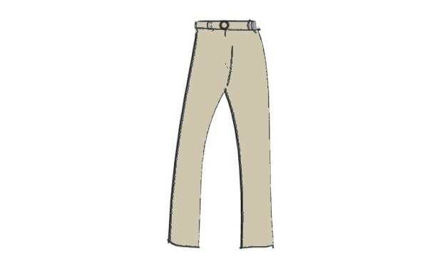 een nette lange broek = un pantalón