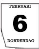 donderdag 6 februari