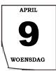 woensdag 9 april