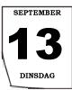 dinsdag 13 september