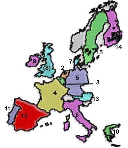 kaart van de Europese Unie voor mei 2003